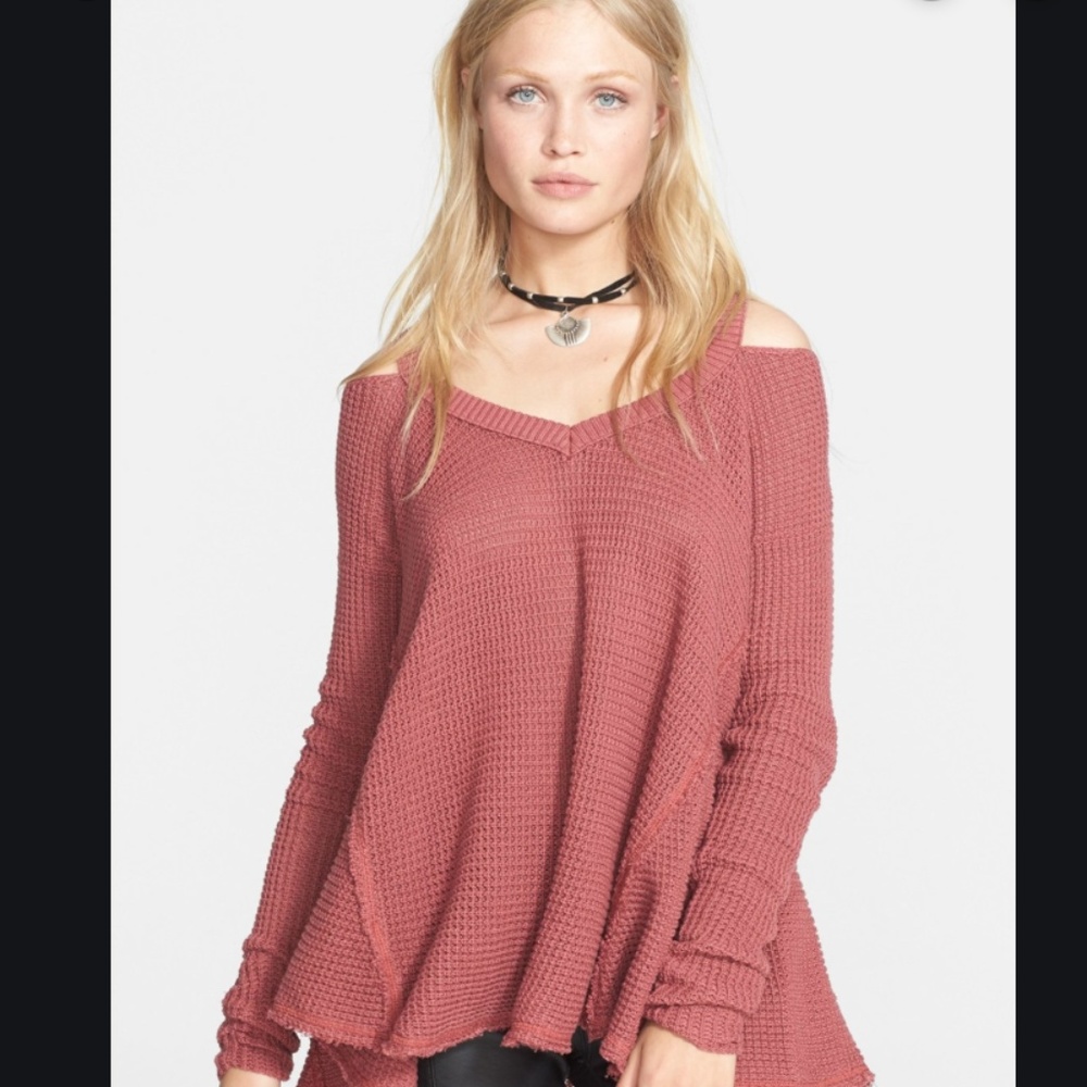 Moonshine free people cold shoulder sweater